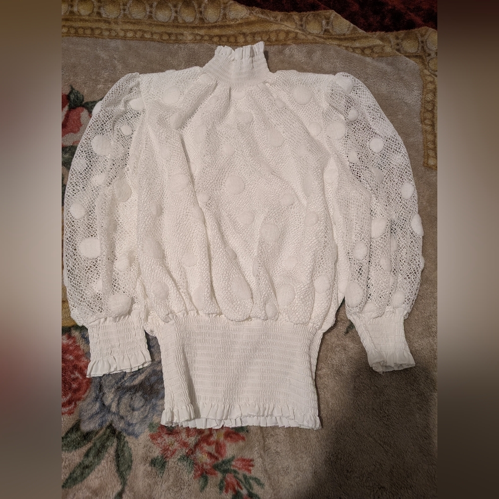 Wowo Mock Neck Blouse